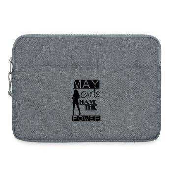 May Girls - Laptop bag 15" - heather grey - Front