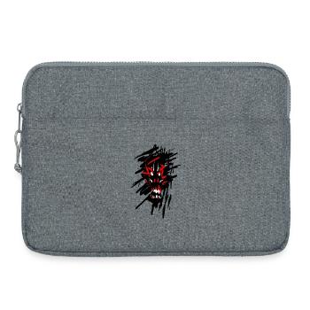 Devil horror graffiti - Laptop bag 15" - heather grey - Front