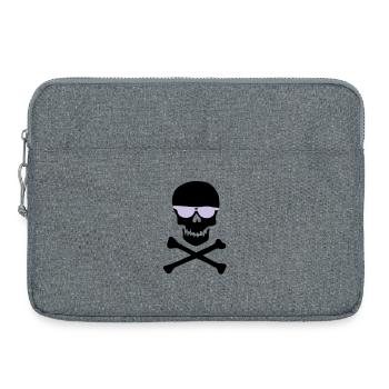 Violette Minimal Sonnenbrillen-Silhouette - Laptoptasche 15" - Grau meliert - Vorne