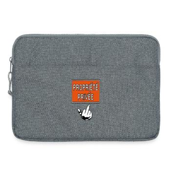 Privateigentum - Laptoptasche 15" - Grau meliert - Vorne