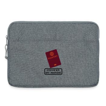 Citoyen du monde - Sacoche pour ordinateur portable 15 pouces - gris chiné - Devant