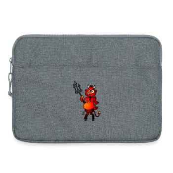 Fat red devil - Laptop bag 15" - heather grey - Front