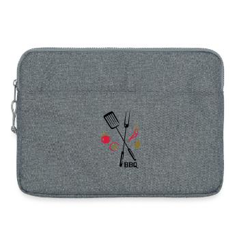 BBQ, barbecue, grillen, kochen - Laptoptasche 15" - Grau meliert - Vorne