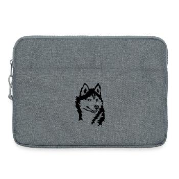 Husky head - Laptop bag 15" - heather grey - Front