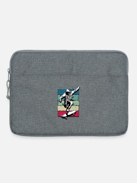 Skate | Skateboard fahren | Skater - Laptoptasche 15" - Grau meliert