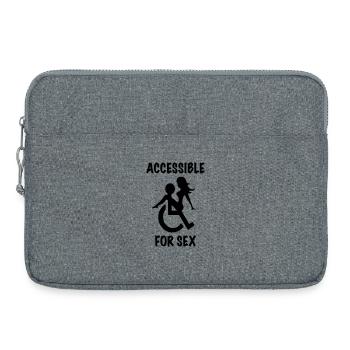 Cet utilisateur de fauteuil roulant est accessible pour le sexe * - Sacoche pour ordinateur portable 15 pouces - gris chiné - Devant