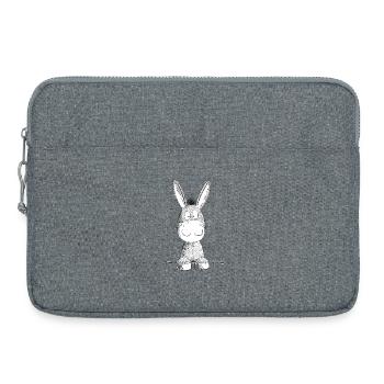 Happy Donkey I Animal Motif - Sacoche pour ordinateur portable 15 pouces - gris chiné - Devant