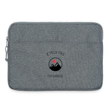 Je peux pas j'ai rando - Sacoche pour ordinateur portable 15 pouces - gris chiné - Devant