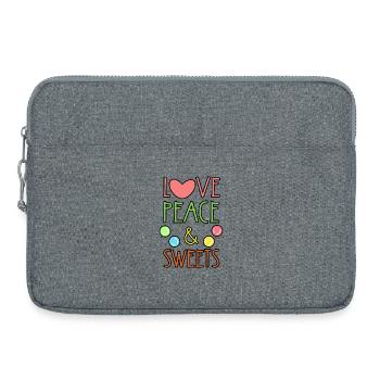 Süßigkeiten Statement Nachspeise Zucker Bonbon - Laptoptasche 15" - Grau meliert - Vorne