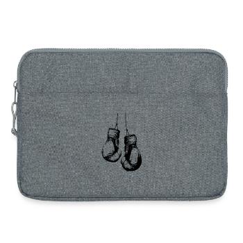 Hängende Boxhandschuhe schwarz - Laptoptasche 15" - Grau meliert - Vorne