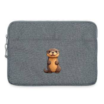 Niedliches Otter-Design | Sommerstimmung | Otter - Laptoptasche 15" - Grau meliert - Vorne