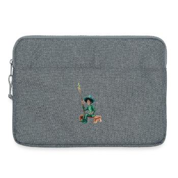 GreenVagrant, der grüne Wanderer - Laptoptasche 15" - Grau meliert - Vorne