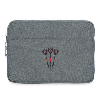 Dessin de fléchettes - Sacoche pour ordinateur portable 15 pouces - gris chiné - Devant