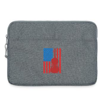 Fiddle USA Flag - Laptop bag 15" - heather grey - Front