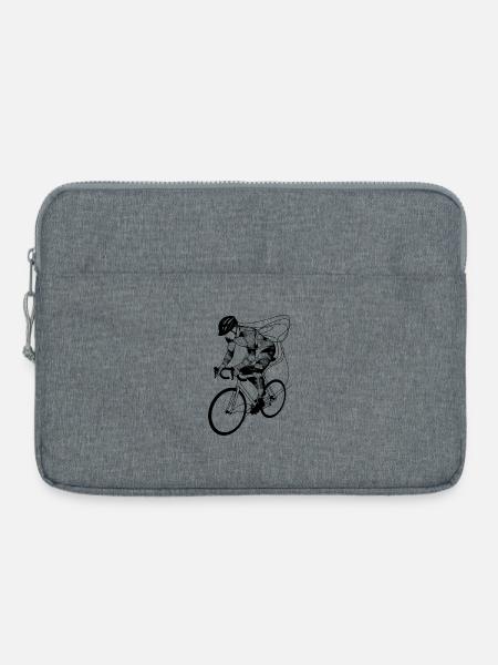 Radfahrer - Laptoptasche 15" - Grau meliert