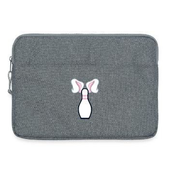 Bowling Easter Easter Bunny Ears - Laptop bag 15" - heather grey - Front