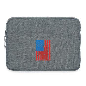 Combattant de judo patriotique - Sacoche pour ordinateur portable 15 pouces - gris chiné - Devant