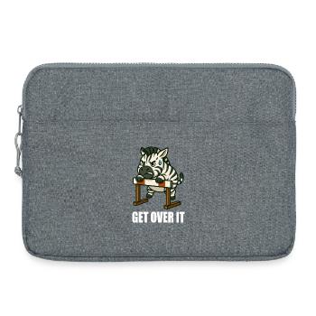 Zebra Hurdle Motivation Dire Surmonter - Sacoche pour ordinateur portable 15 pouces - gris chiné - Devant