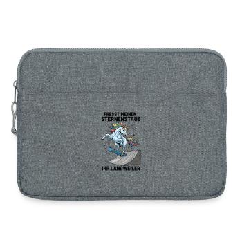 Skateboard Unicorn - Laptop bag 15" - heather grey - Front