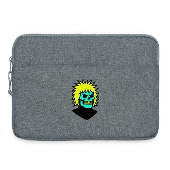 Skullman mit cooler Frisur - Laptoptasche 15" - Grau meliert - Vorne