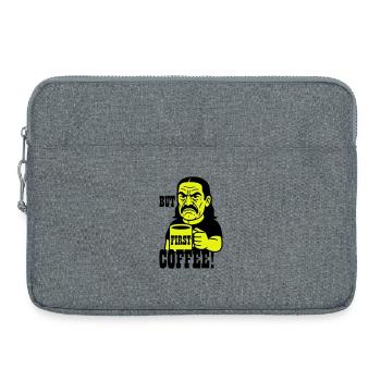 First Coffee Man - Laptoptasche 15" - Grau meliert - Vorne