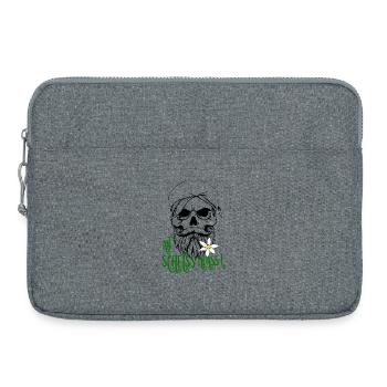 Crâne avec tente à bière du festival folklorique Edelweiss - Sacoche pour ordinateur portable 15 pouces - gris chiné - Devant