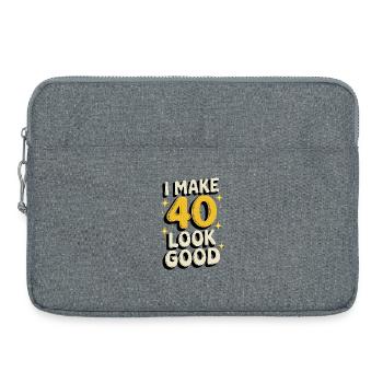 Je fais bien paraître 40 - Sacoche pour ordinateur portable 15 pouces - gris chiné - Devant