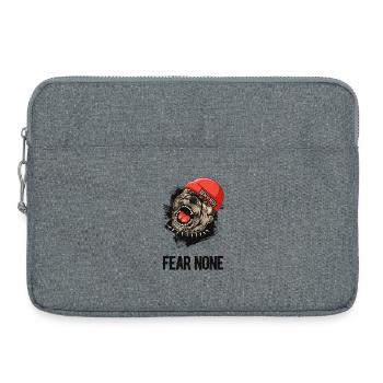 Fear None Bulldog - Laptoptasche 15" - Grau meliert - Vorne