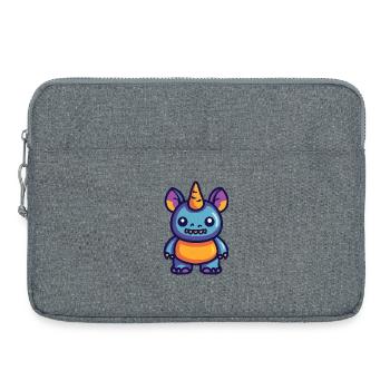 Rhino Halloween Zombie - Laptop bag 15" - heather grey - Front