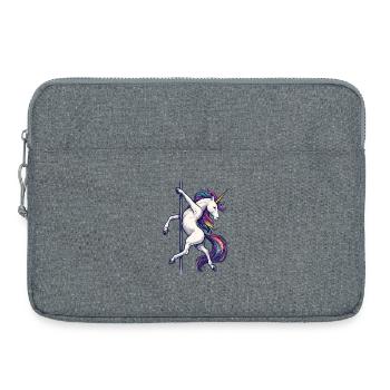 Pole Dance Einhorn Poledancerin Stange Geschenk - Laptoptasche 15" - Grau meliert - Vorne
