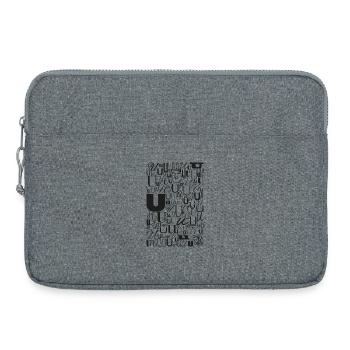 Typo U – Conception de lettres pour les amateurs de polices de caractères - Sacoche pour ordinateur portable 15 pouces - gris chiné - Devant