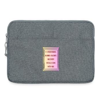 Si trop réfléchir brûle des calories Citation amusante - Sacoche pour ordinateur portable 15 pouces - gris chiné - Devant