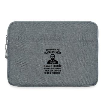 Shoelaces Inventor Funny Saying - Laptop bag 15" - heather grey - Front