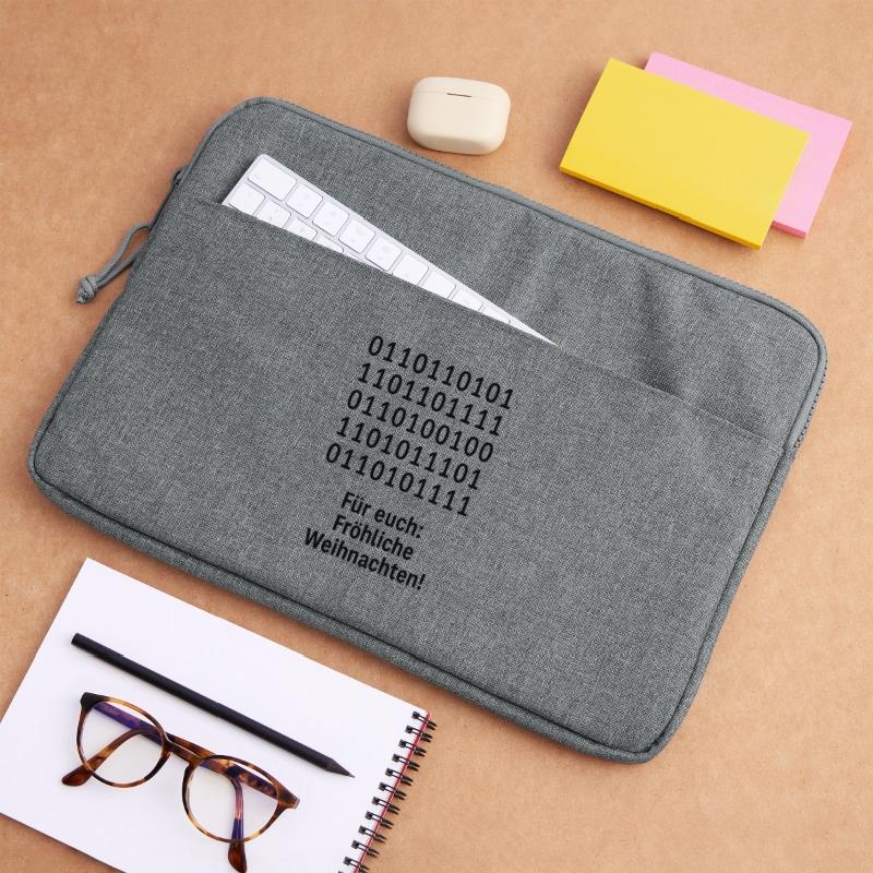 Christmas Code Binary Pattern Laptop bag 15"
