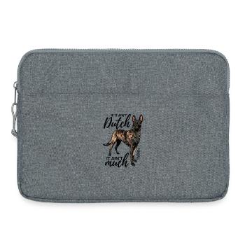 Dutchie - Chien de berger néerlandais - Sacoche pour ordinateur portable 15 pouces - gris chiné - Devant