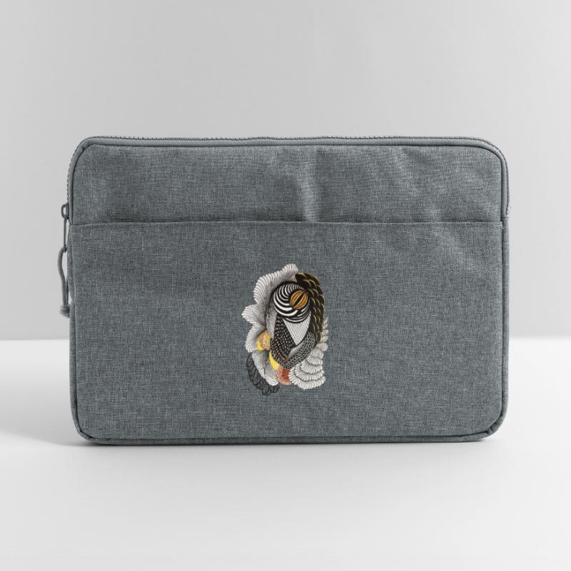 Geometric line drawing with scale pattern Laptop bag 15"