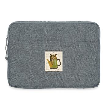 Chouette vintage du matin Grump - Sacoche pour ordinateur portable 15 pouces - gris chiné - Devant