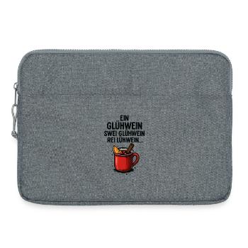 Ein Glühwein, swei Glühwein – Lustig Weihnachten - Laptoptasche 15" - Grau meliert - Vorne