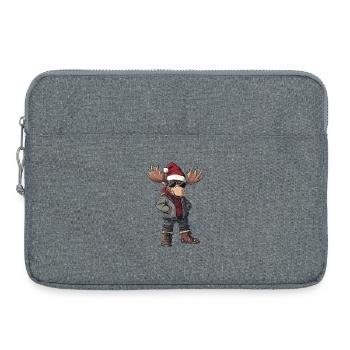Elch Weihnachten Winter - Laptoptasche 15" - Grau meliert - Vorne