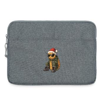 Wurm Weihnachten Winter - Laptoptasche 15" - Grau meliert - Vorne