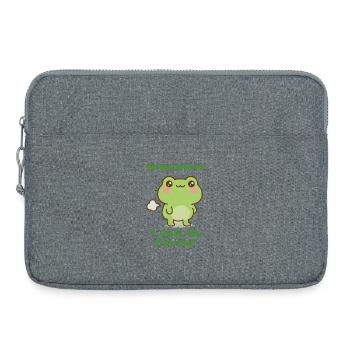 Sometimes I Just Be Fartin Frog - Laptop bag 15" - heather grey - Front