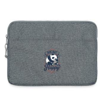 AFK Panda Happy Gaming-Design - Laptoptasche 15" - Grau meliert - Vorne