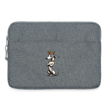 Whippet Greyhound Whippets Propriétaire de lévrier - Sacoche pour ordinateur portable 15 pouces - gris chiné - Devant