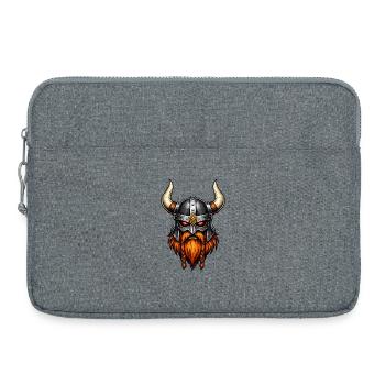 Wikinger Krieger Helm - Laptoptasche 15" - Grau meliert - Vorne