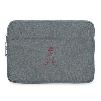 Du. Ich. Wein. - Laptoptasche 15" - Grau meliert - Vorne