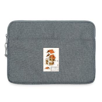 Plan des Elsässer Fachwerkhausarchitekten - Laptoptasche 15" - Grau meliert - Vorne