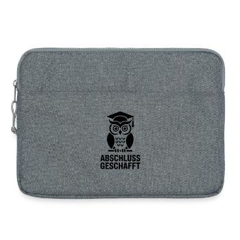 Abschluss Eule in Schwarz und weiß - Laptoptasche 15" - Grau meliert - Vorne