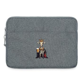 Giraffe Beer King - Laptop bag 15" - heather grey - Front
