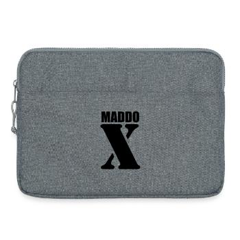 Maddox – Conception du prénom | Typographie minimale - Sacoche pour ordinateur portable 15 pouces - gris chiné - Devant