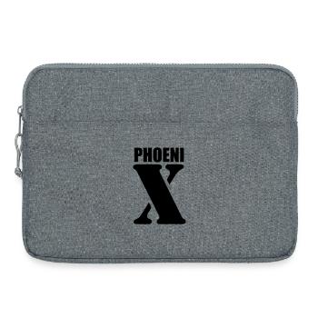 Phoenix – First Name Design | Minimal Typography - Laptoptasche 15" - Grau meliert - Vorne